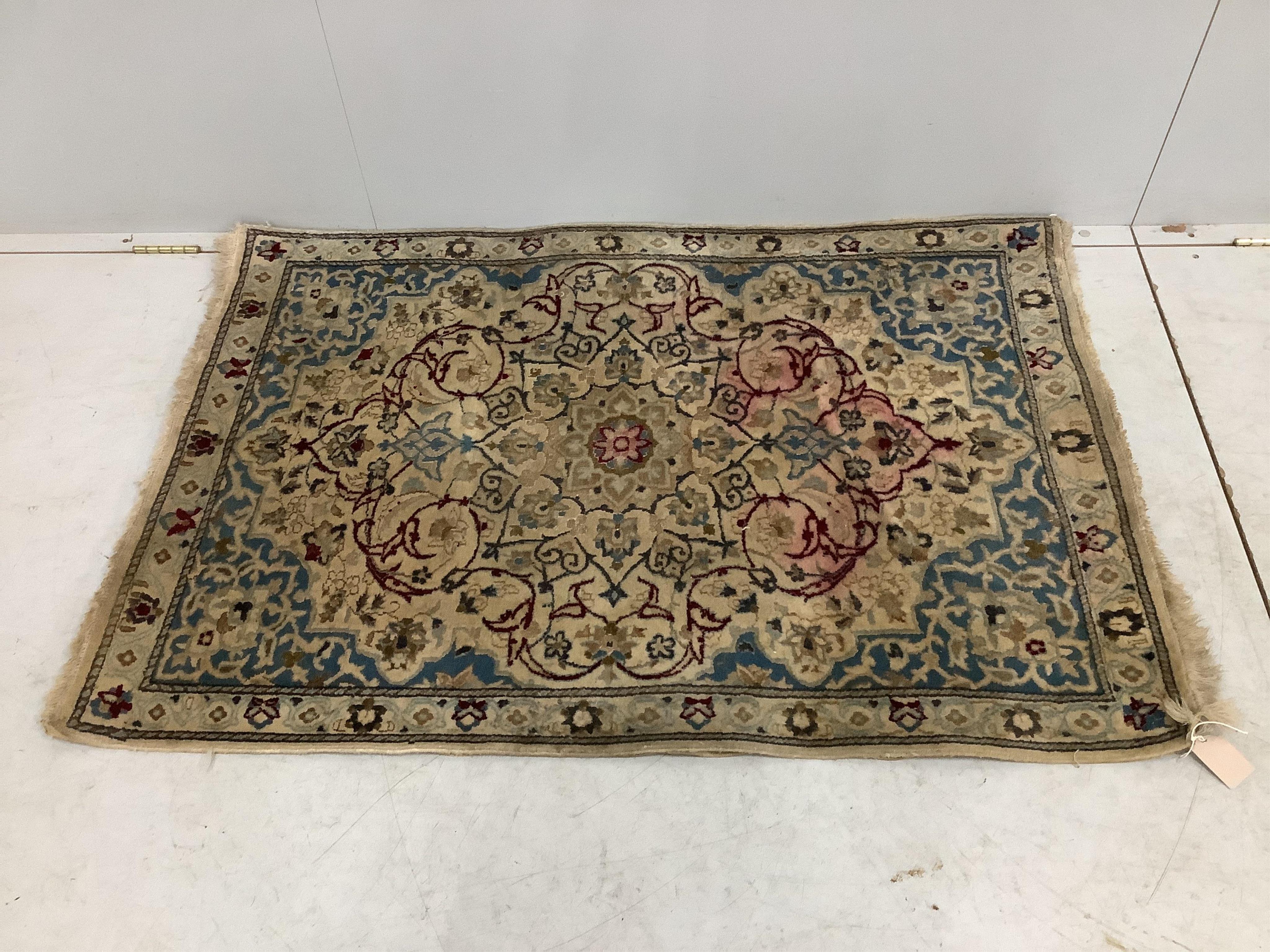 Three North West Persian style rugs and one other rug, largest 200 x 110cm. Condition - poor to fair